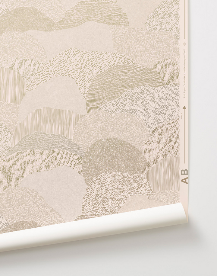 Roll Right, Gold on Blush