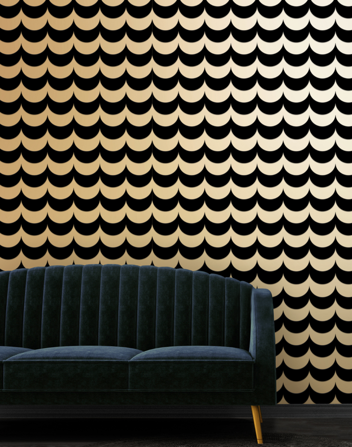 Scoop, Black Flock/Gold Lustre