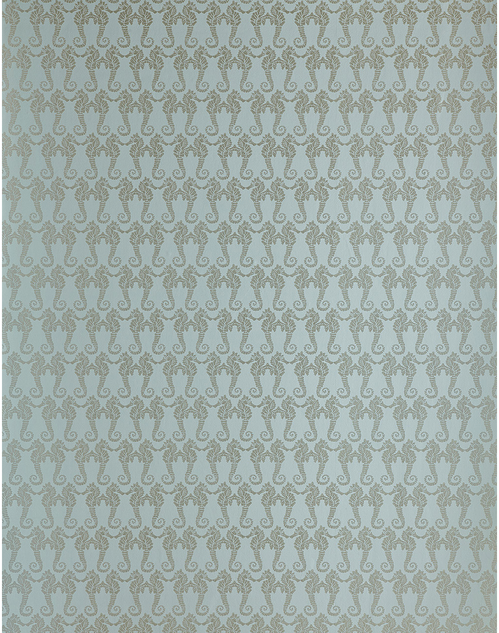 Seahorse, Soft Gold on Eau de Nil, image size:1008x1278