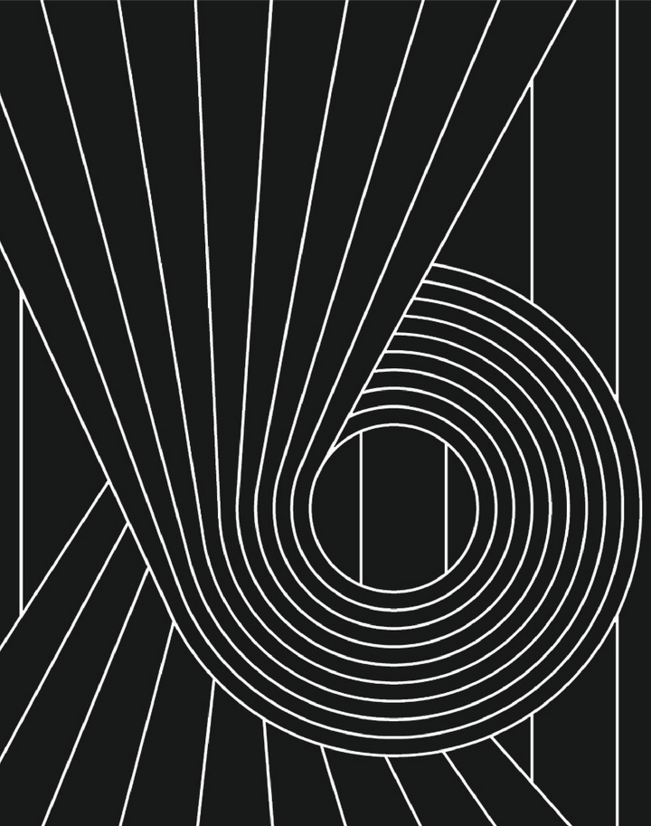Spiral, White & Black