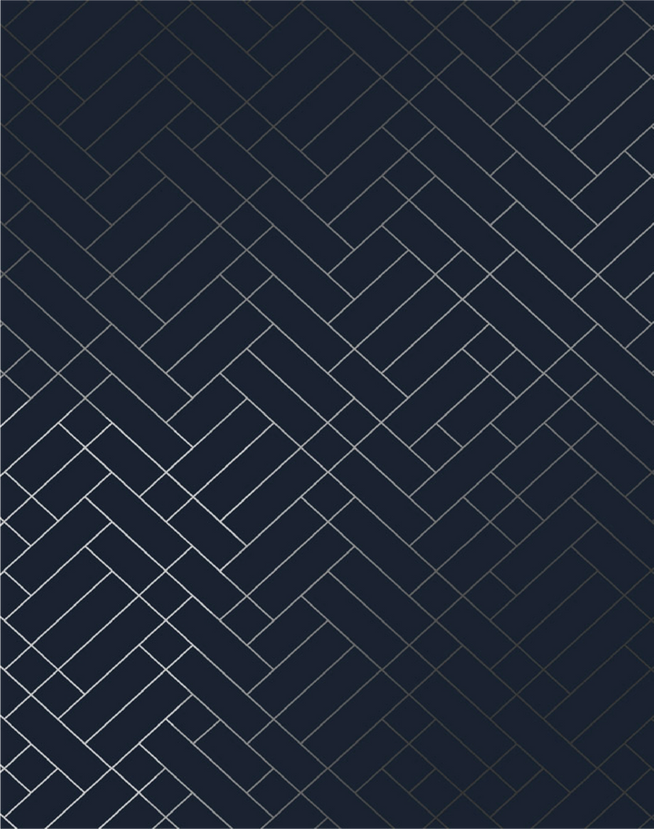 Tapet Cafe Tile, Silver & Navy Blue