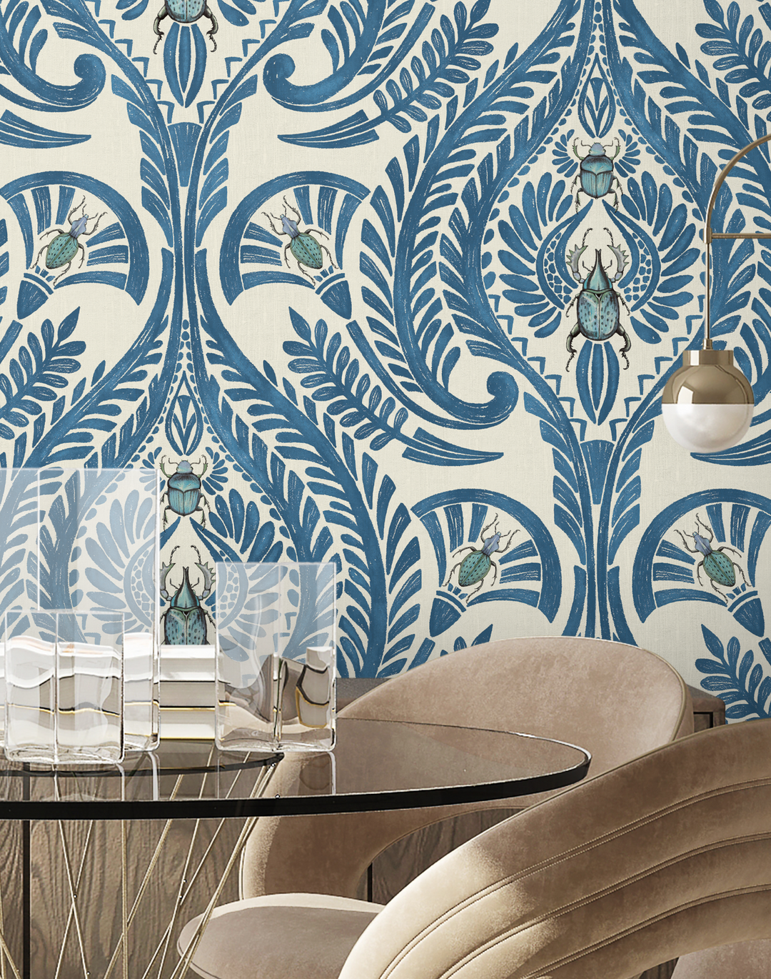 THE GREAT DAMASK AZURE BLUE