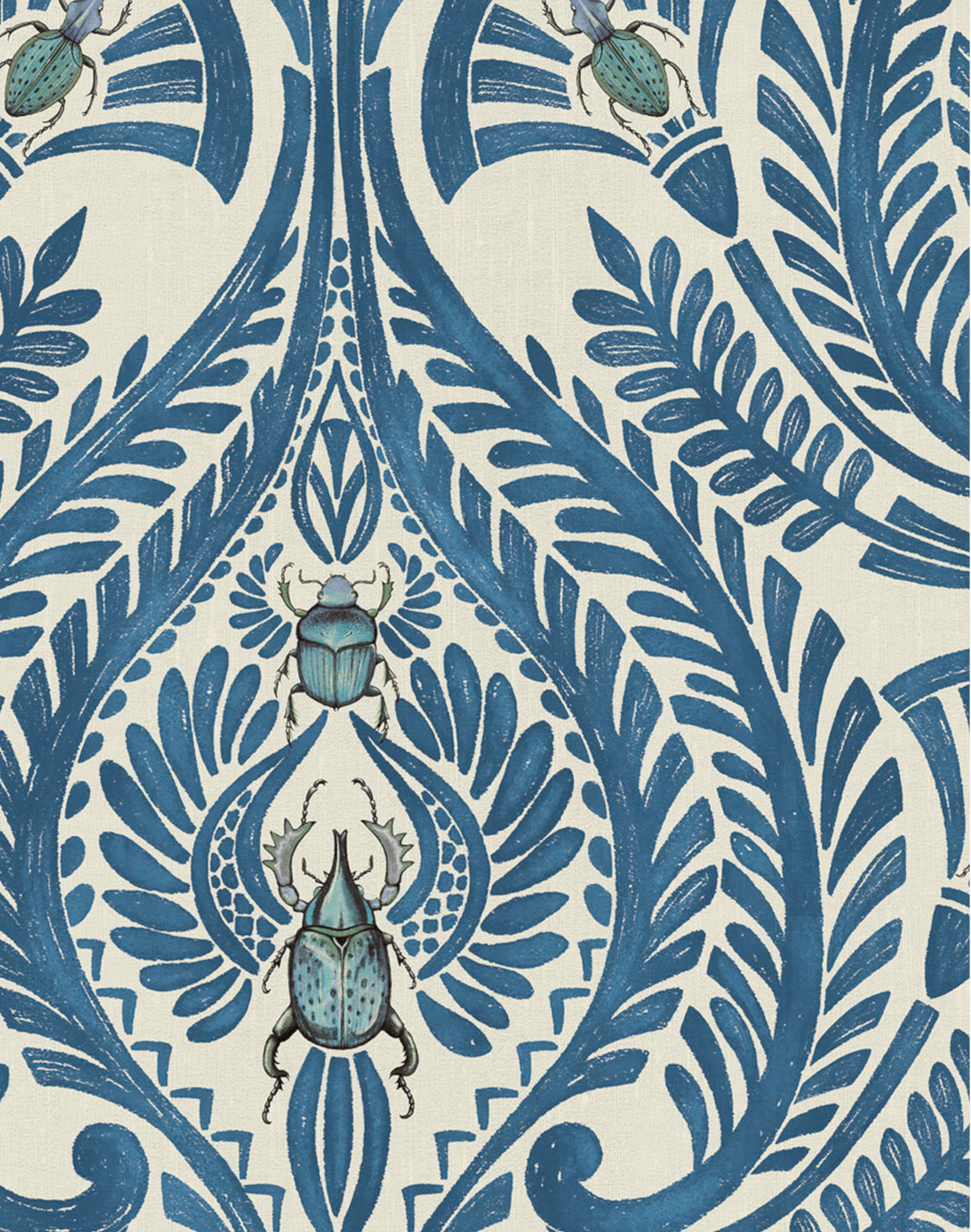 THE GREAT DAMASK AZURE BLUE