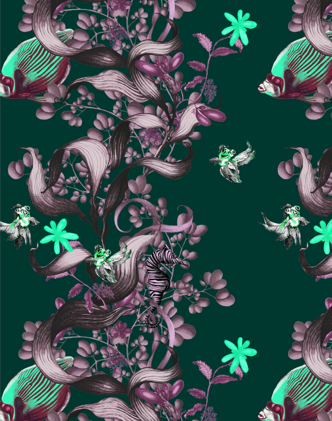 Underwater Wonderland, Lime Flowers