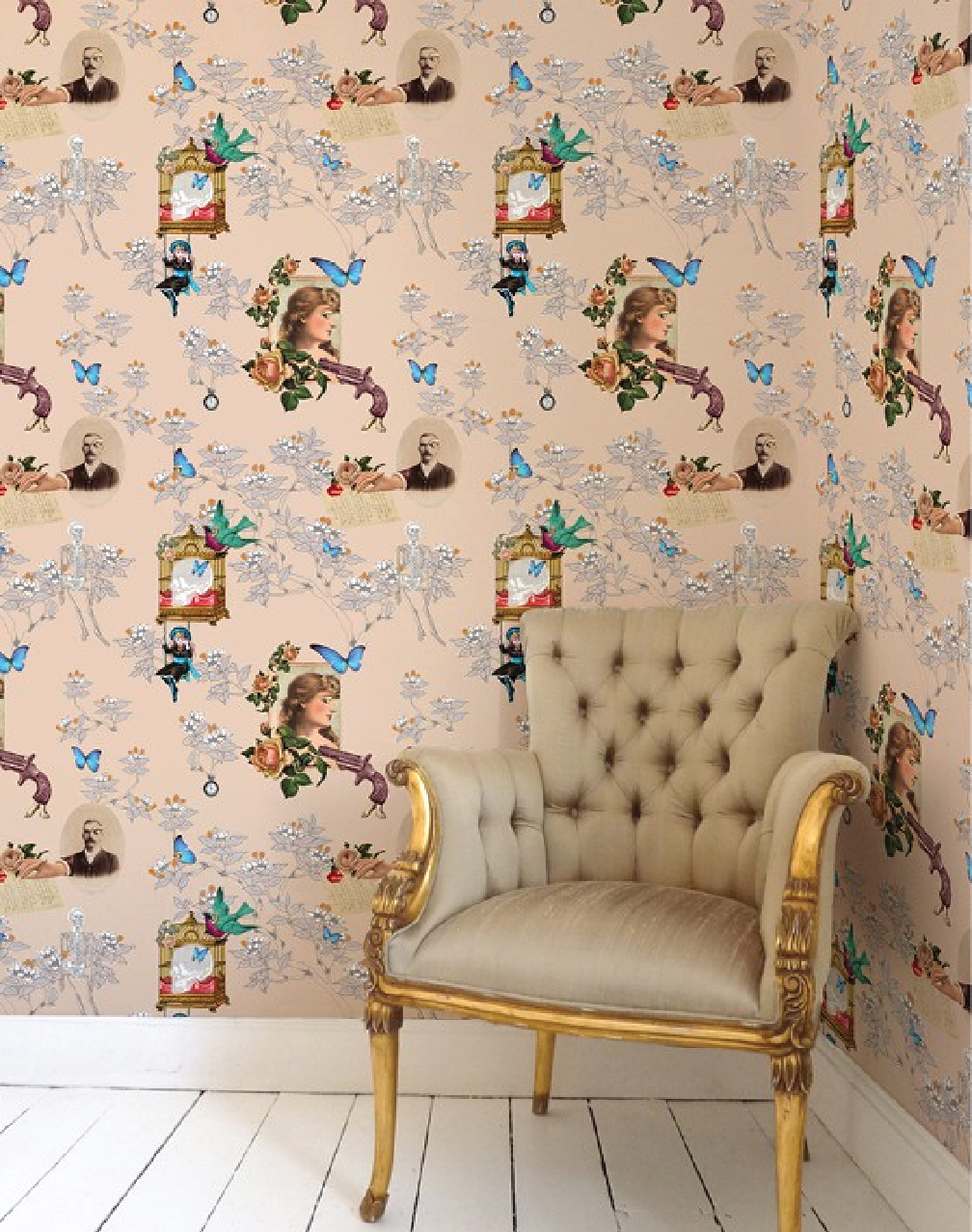 vintage gold wallpaper the range