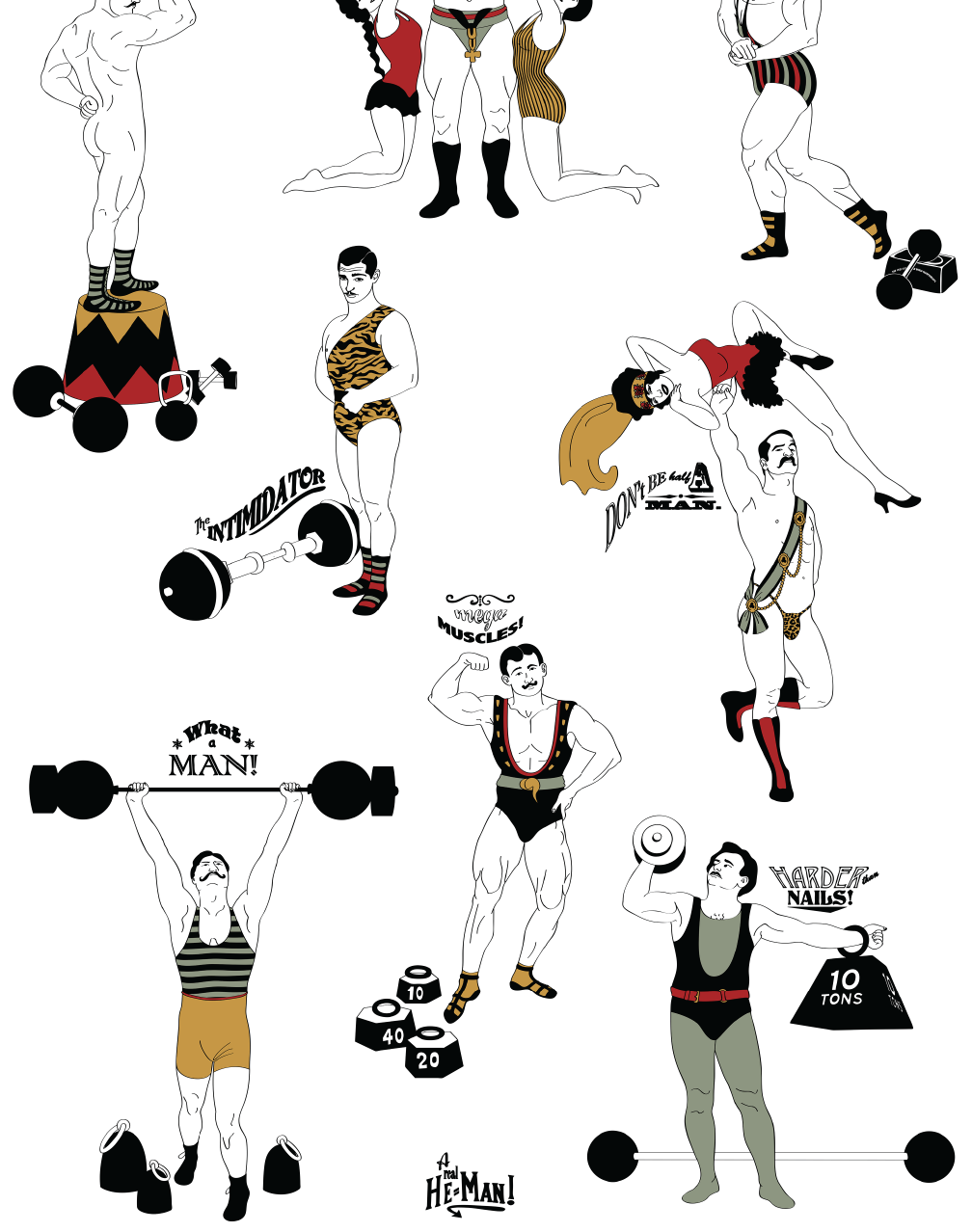 Strong Man Wallpaper, Color