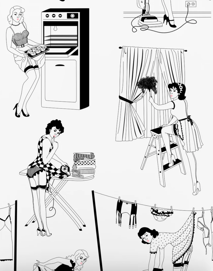 50's Housewives (Pink Lips) Wallpaper