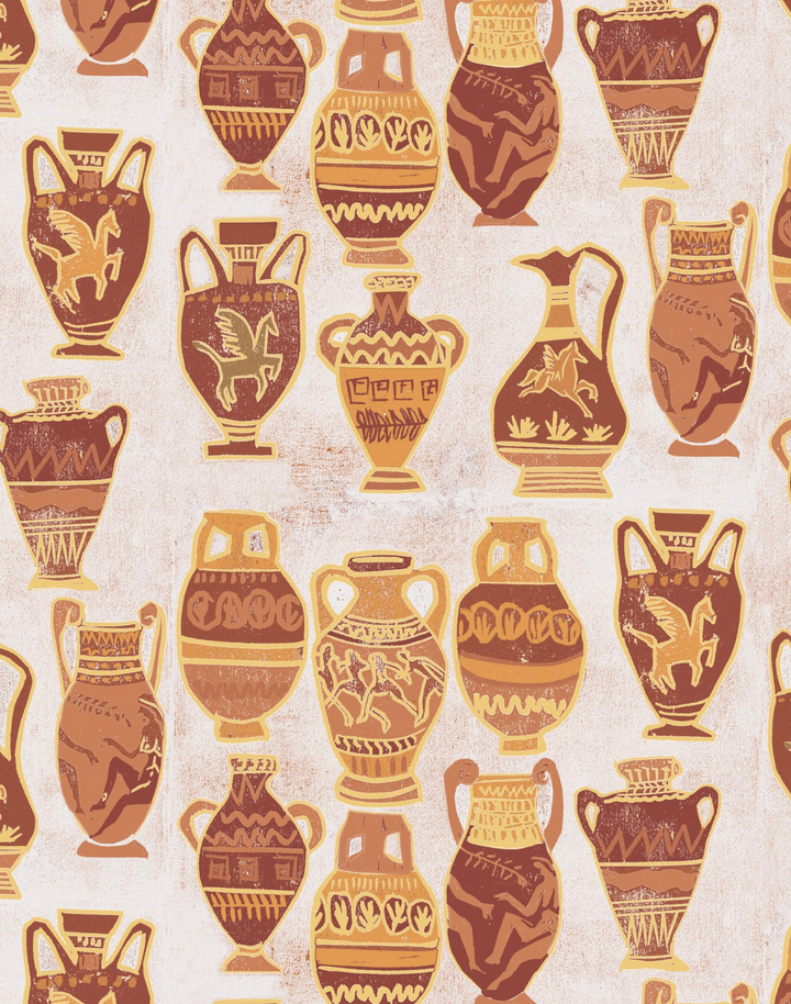 A Muggle of Jugs, Earthy - Linen Fabric