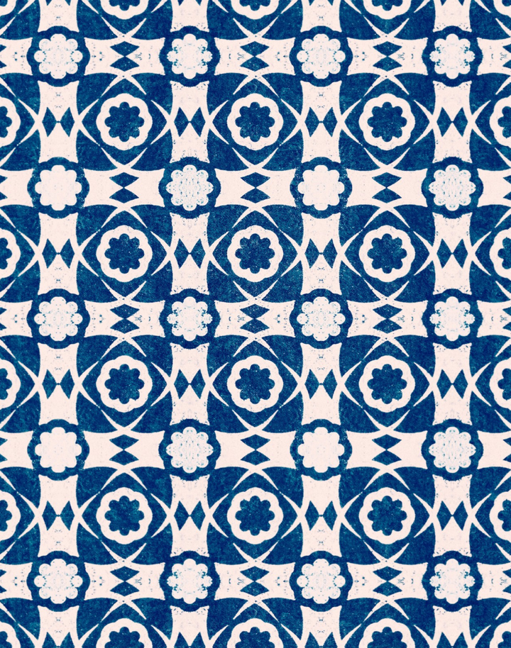 Aegean Tiles, Indigo