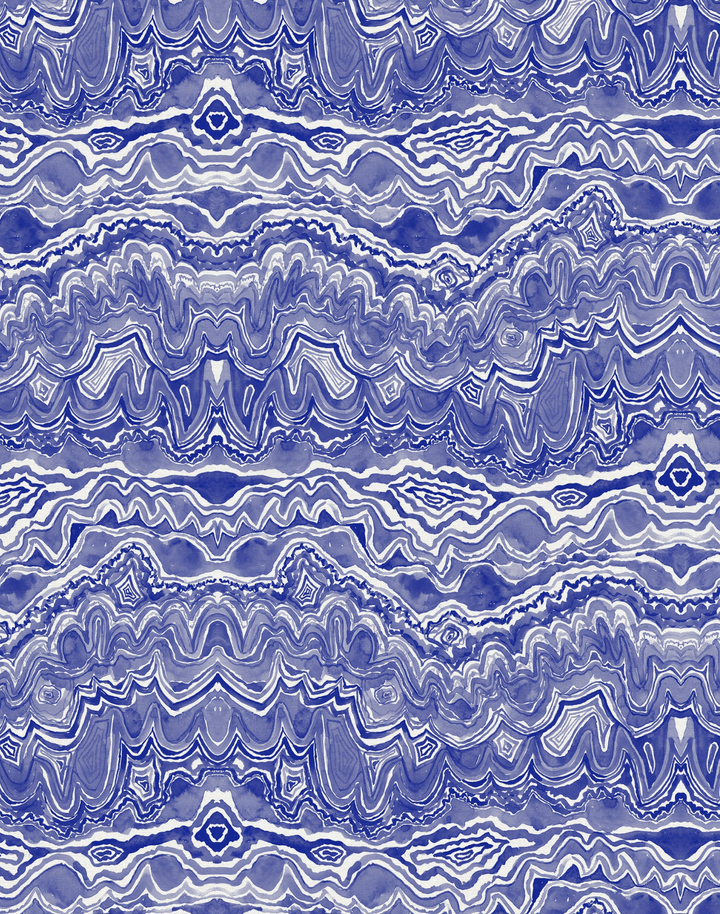 Agate, Cobalt - Linen Fabric