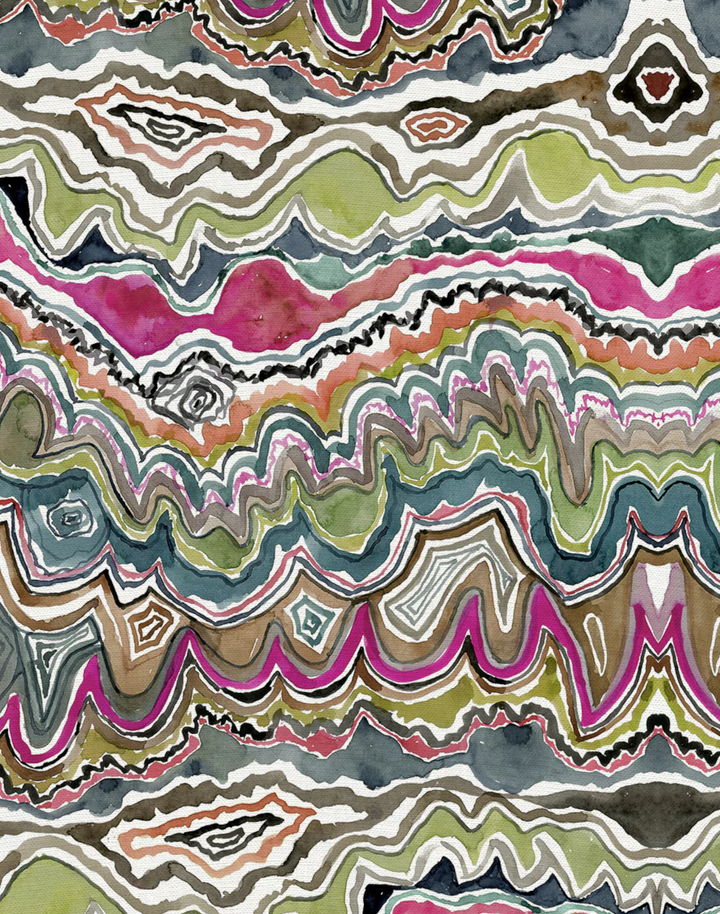 Agate, Multi - Linen Fabric