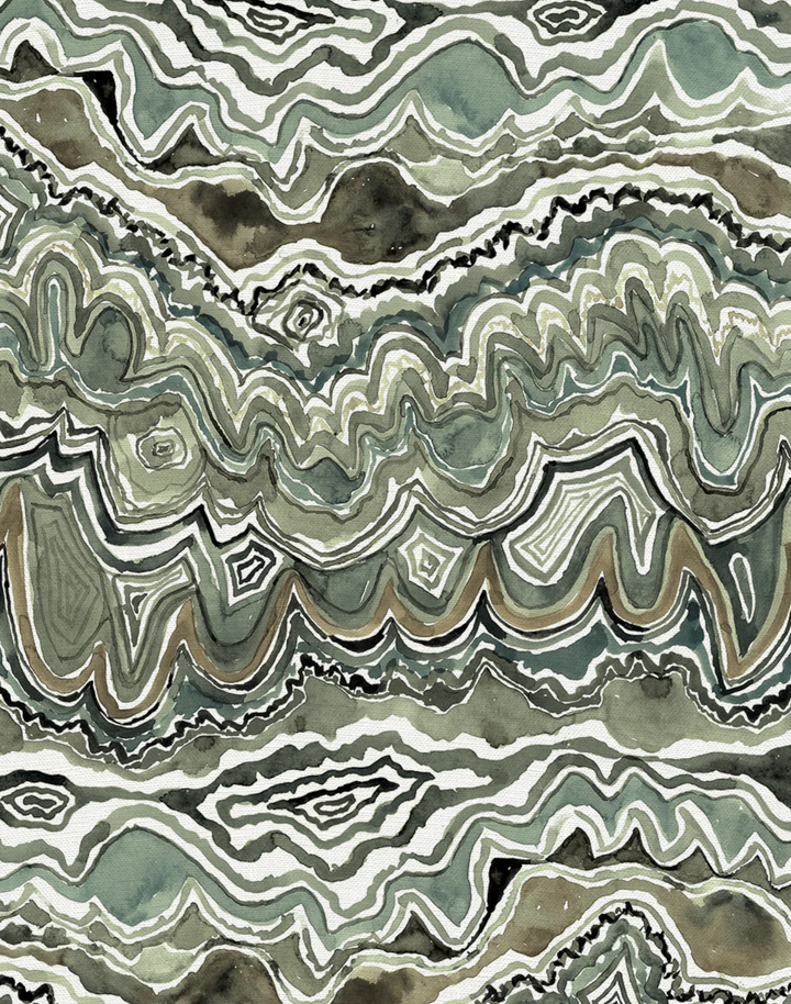 Agate, Neutral - Linen Fabric