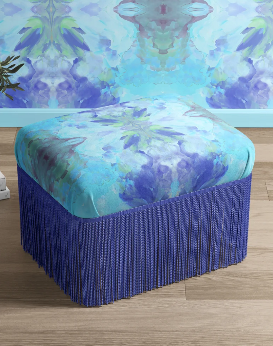 Amalfi, Bluebell Blush Velvet Fabric