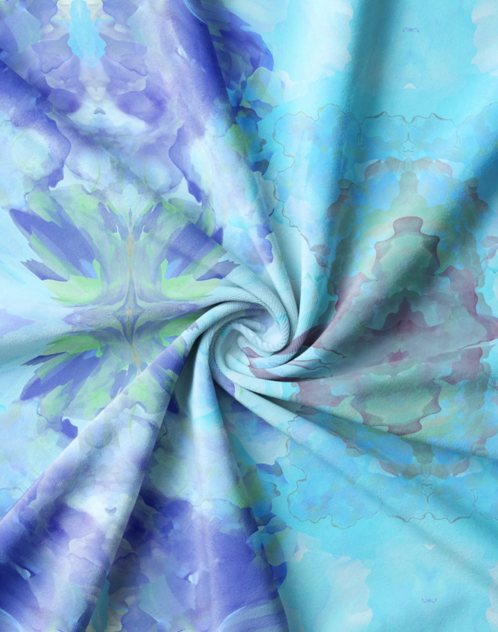 Amalfi, Bluebell Blush Velvet Fabric