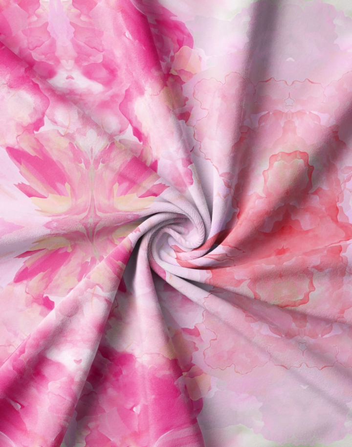 Amalfi, Coral Blush Velvet Fabric