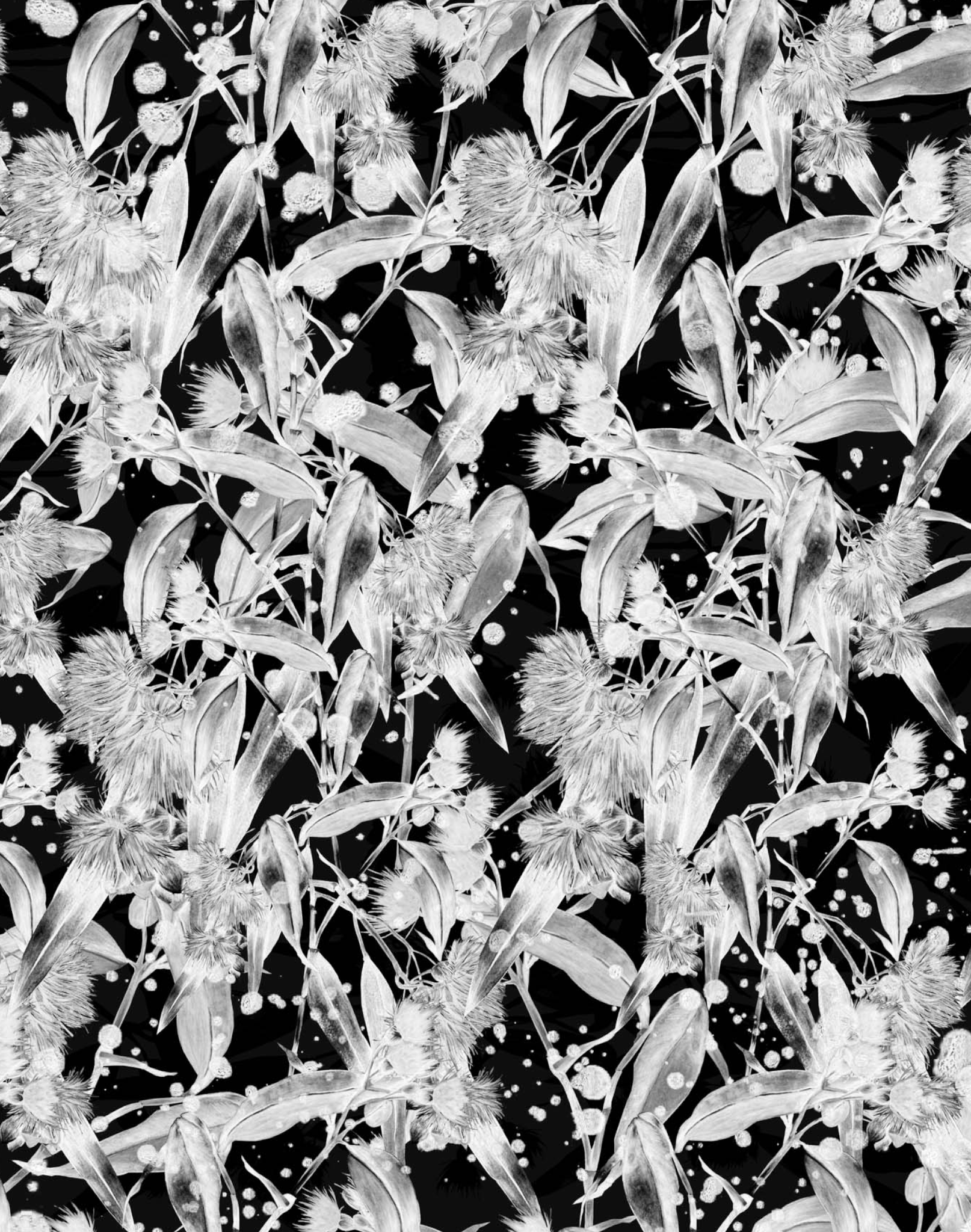 Among the Gum Trees, Black – The Pattern Collective