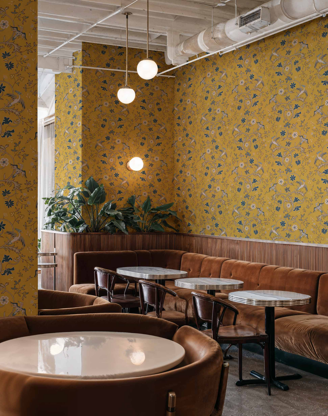 Antwerp Damask, Mustard D00143