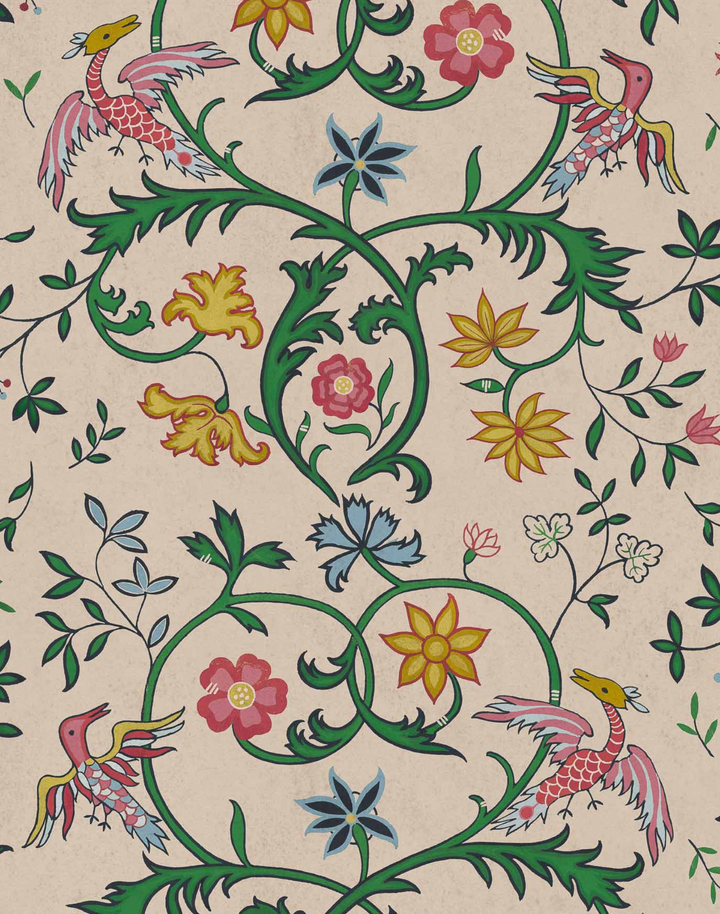 Antwerp Damask, Stone D00141