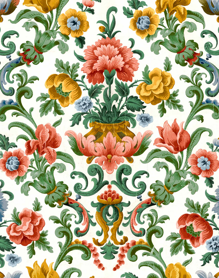 Aranjuez Damask, Coral D00132