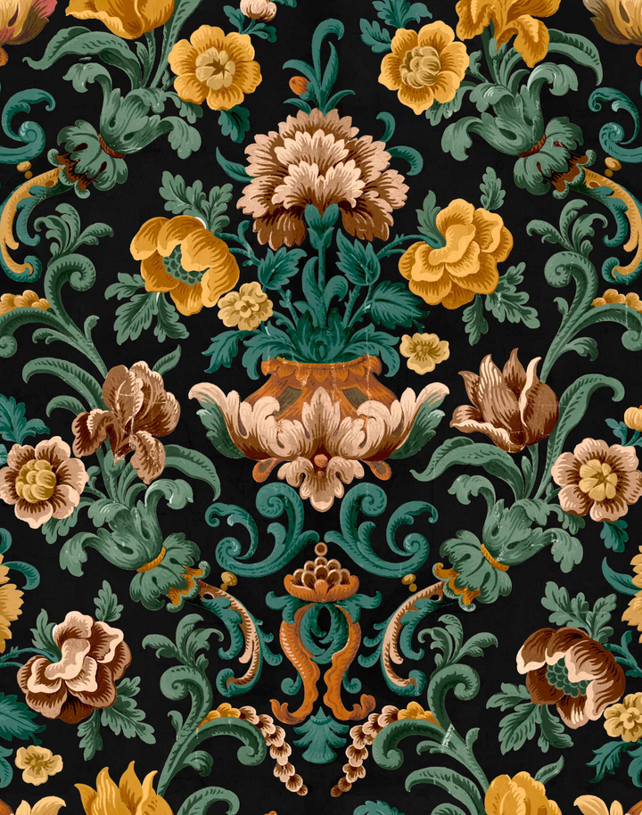 Aranjuez Damask, Onyx D00134