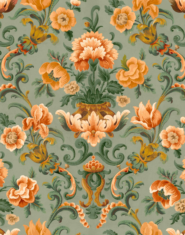 Aranjuez Damask, Sage D00131