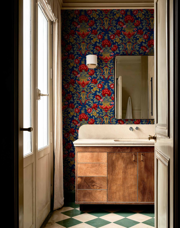 Aranjuez Damask, Vermilion D00133