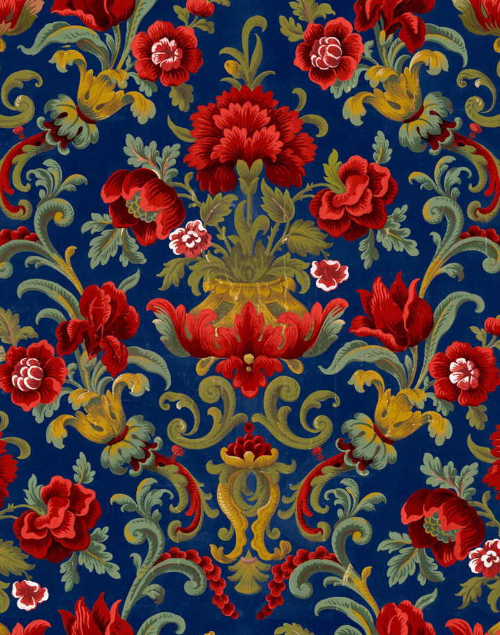 Aranjuez Damask, Vermilion D00133