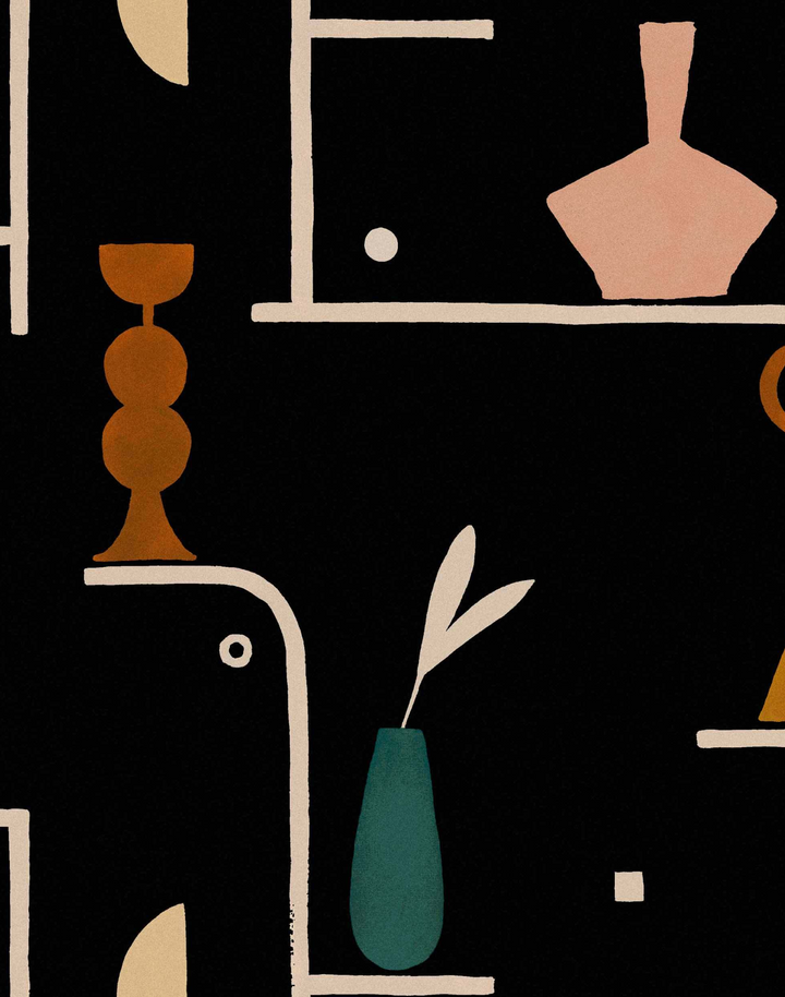 Archaeological Forms, Black NP5103-4