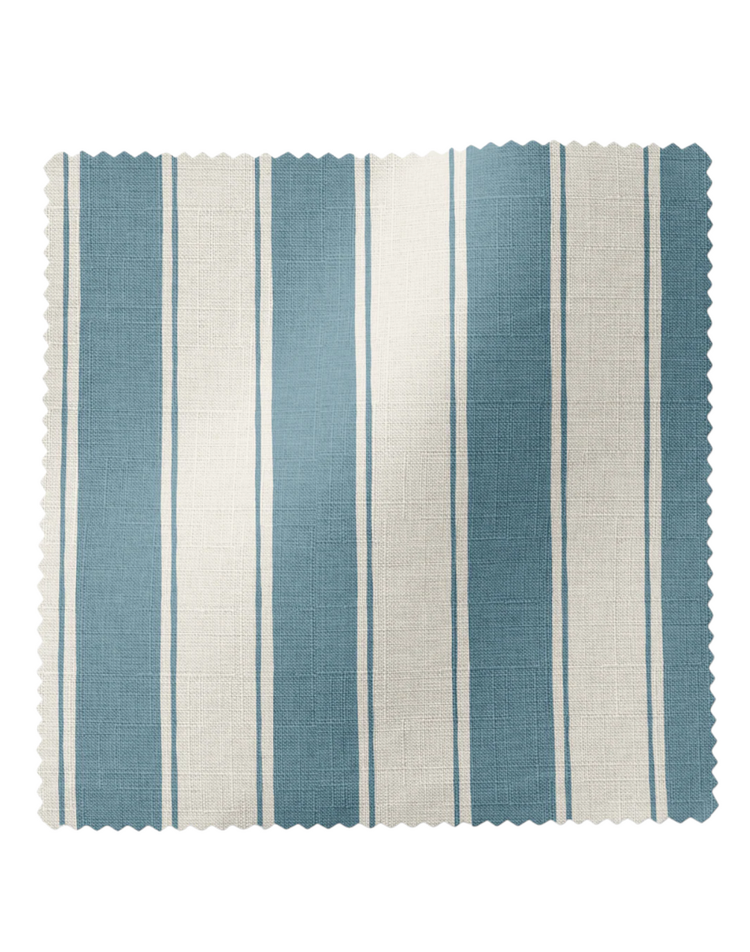 Balancing Act, Blue - Linen Fabric