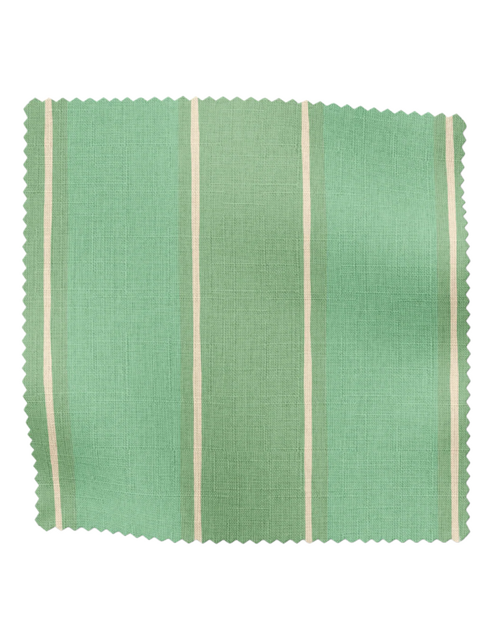 Balancing Act, Green - Linen Fabric