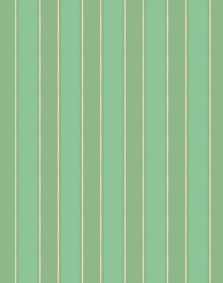 Balancing Act, Green - Linen Fabric