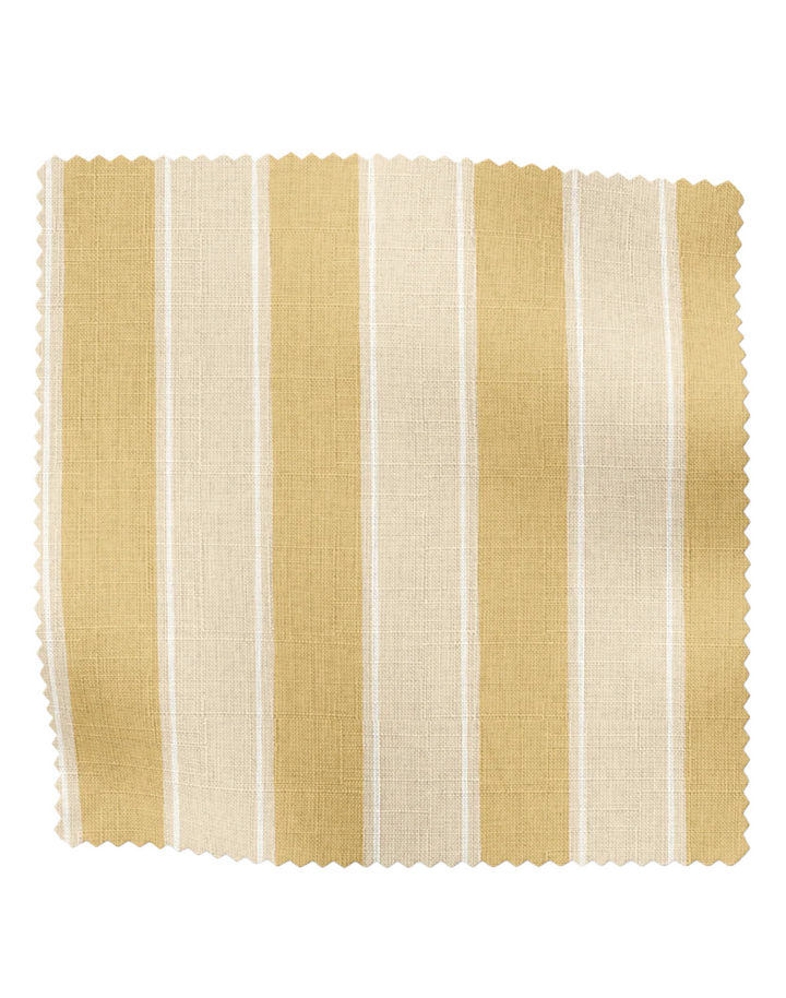 Balancing Act, Ochre - Linen Fabric