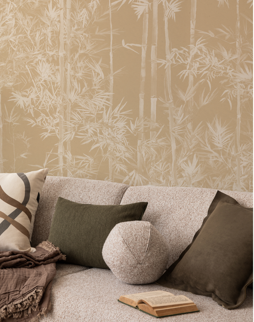 Bamboo Mural, Beige
