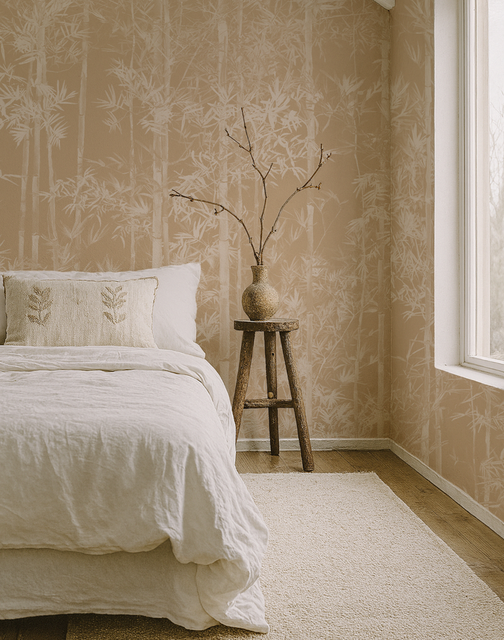 Bamboo Mural, Beige