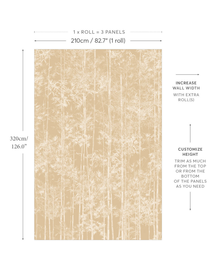 Bamboo Mural, Beige