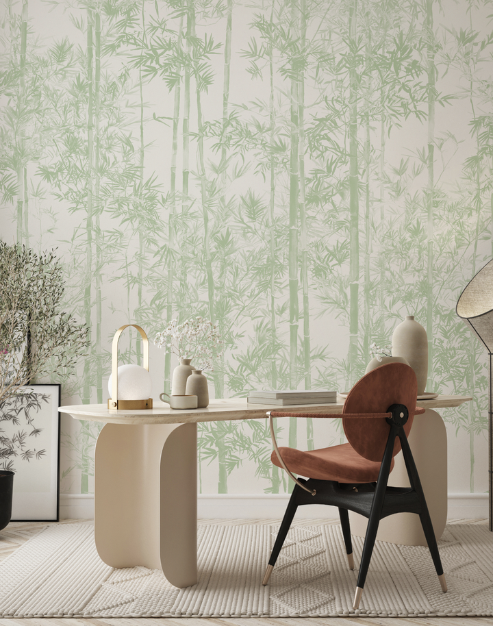 Bamboo Mural, Green