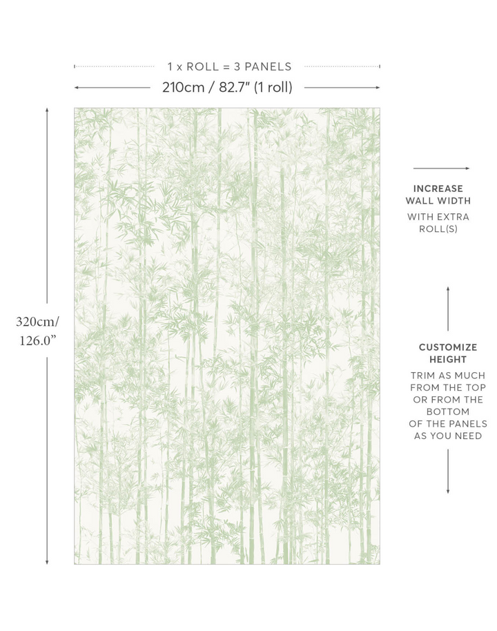 Bamboo Mural, Green