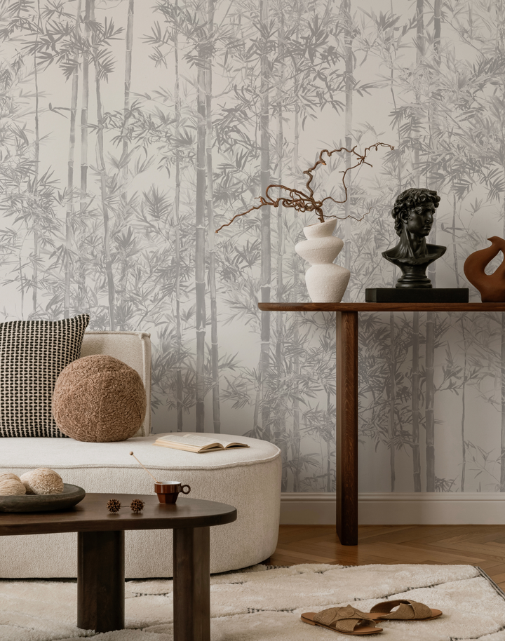 Bamboo Mural, Grey