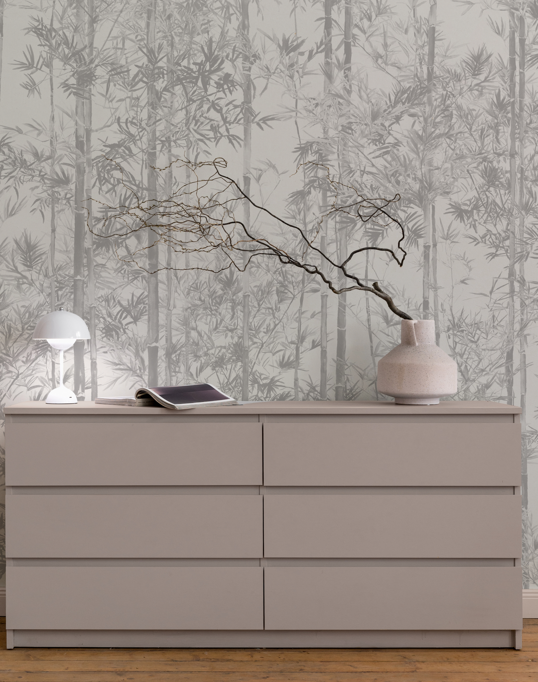 Bamboo Mural, Grey