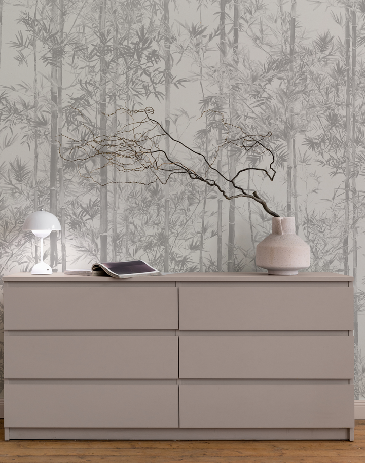 Bamboo Mural, Grey
