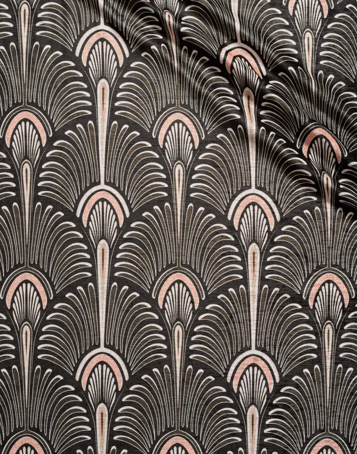 Bang Marbled Velvet Fabric, Chocolate
