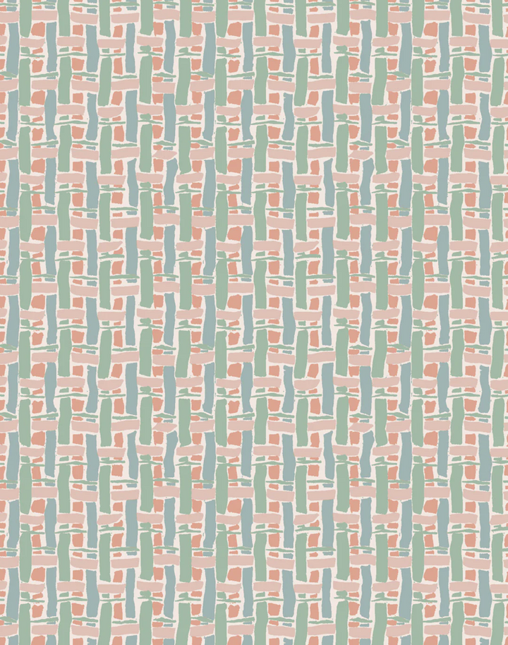 Basket, Peony Pink - Linen Fabric