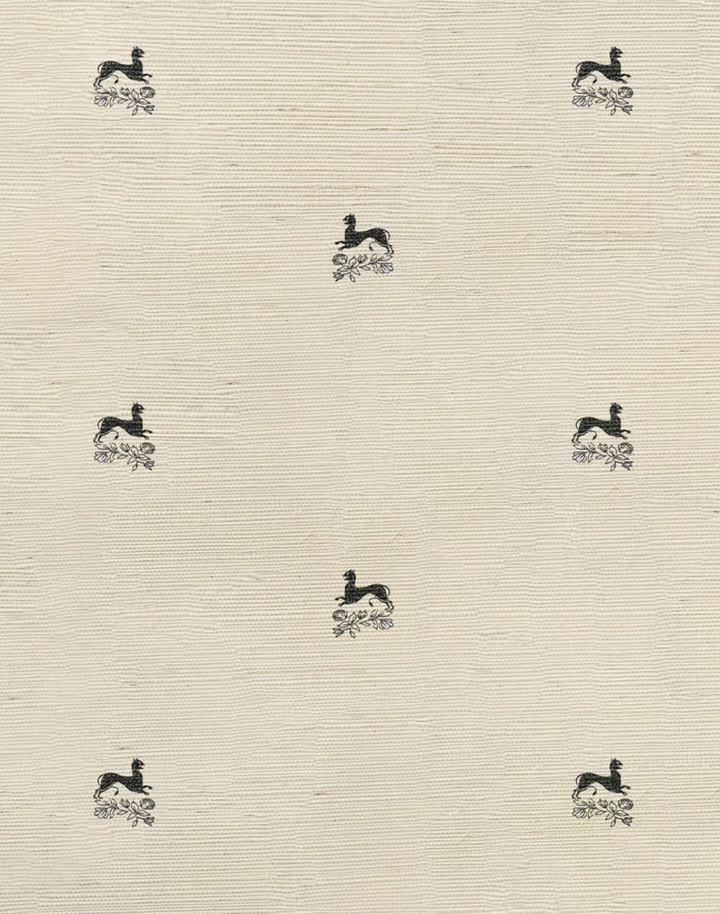 Beastly Blooms Grasscloth, Ash & Snow WPLR0120