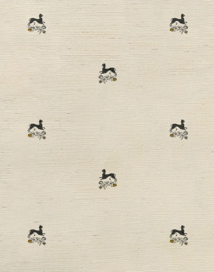 Beastly Blooms Grasscloth, Champagne Beige WPLR0121