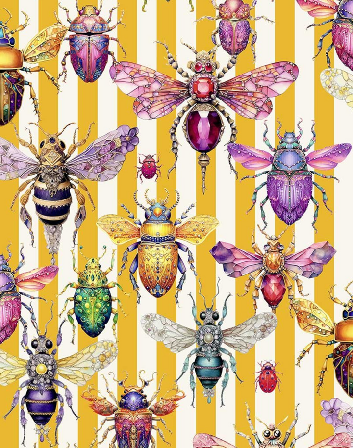 Bejeweled Bugs, Mustard Stripe