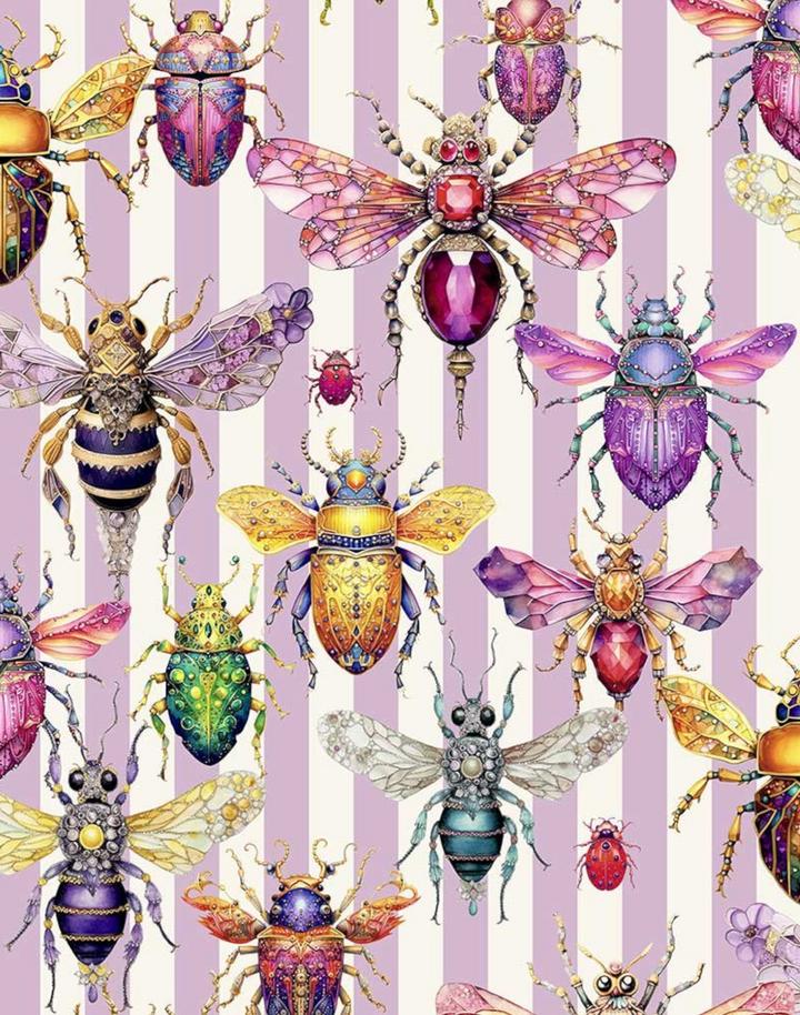 Bejeweled Bugs, Purple Stripe