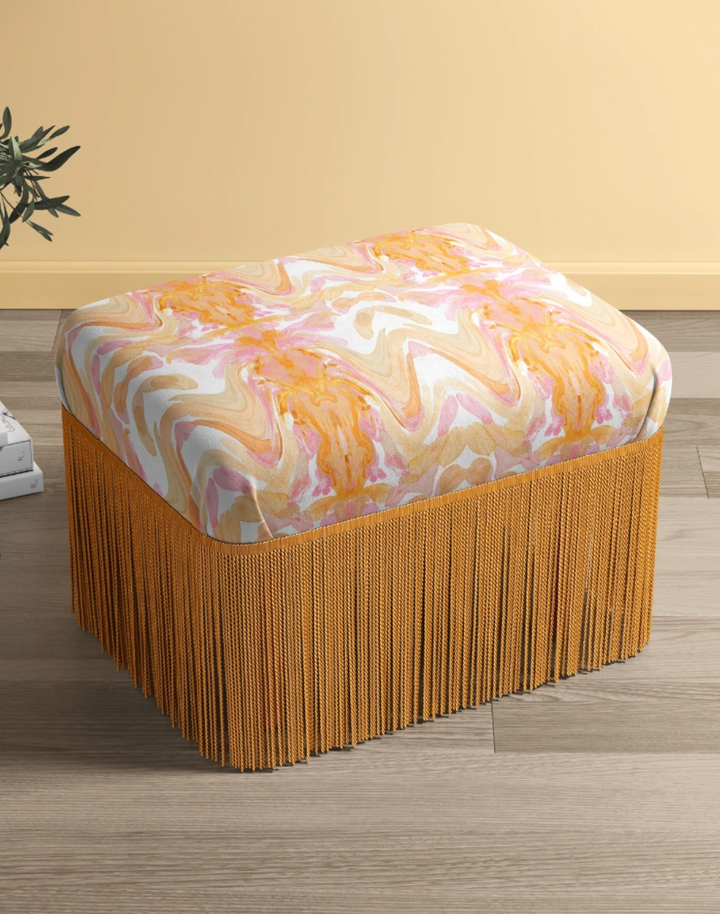 Bel Air Blossom, Apricot Velvet Fabric