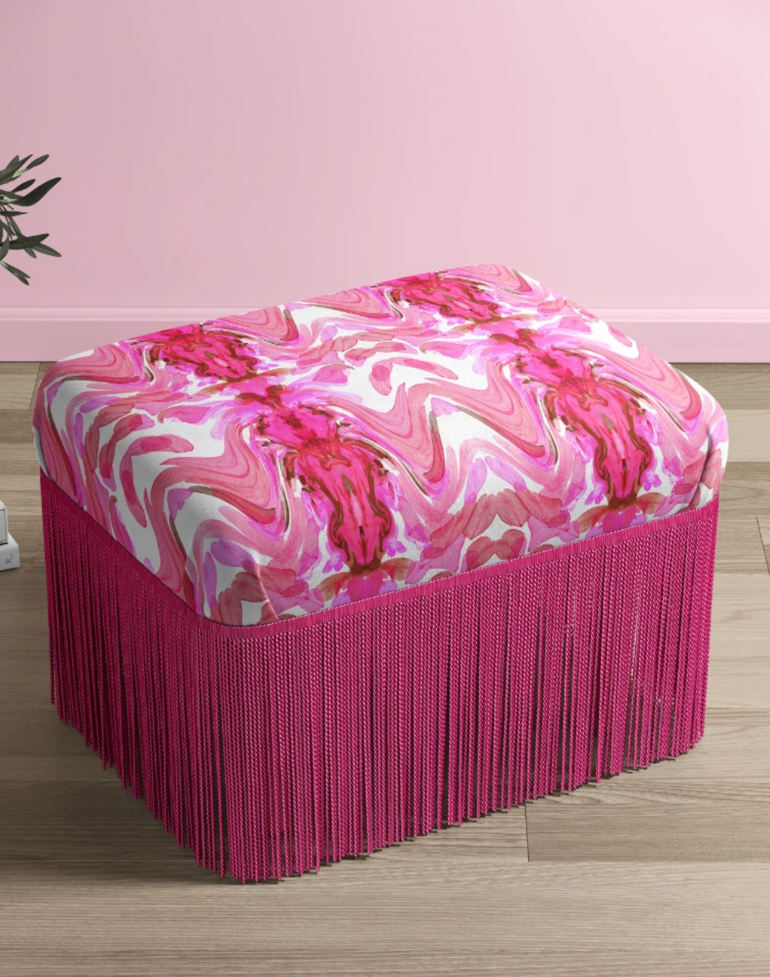 Bel Air Blossom, Peony Velvet Fabric
