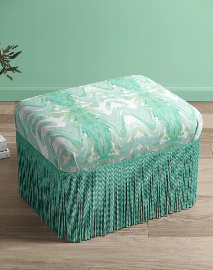 Bel Air Blossom, Spearmint Velvet Fabric