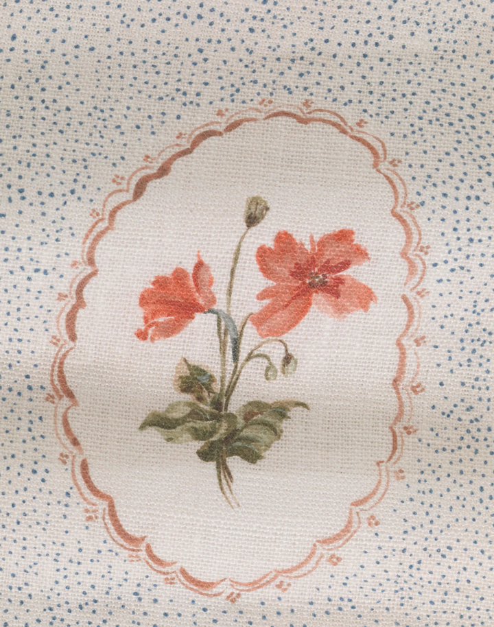 Bibury Sprig, Sky Blue - Linen Fabric
